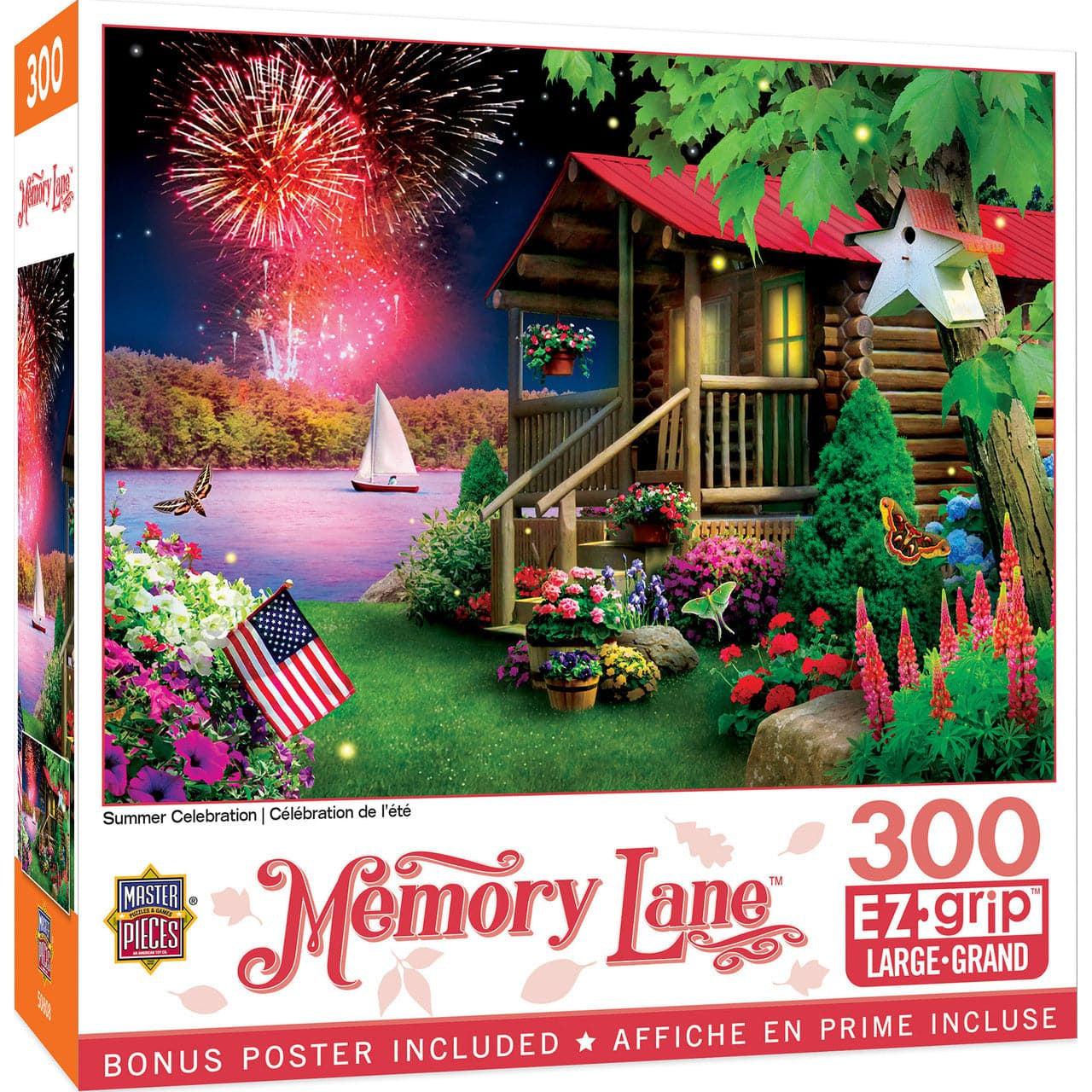 MasterPieces-Memory Lane - Summer Celebration - 300 Piece EzGrip Puzzle-32236-Legacy Toys