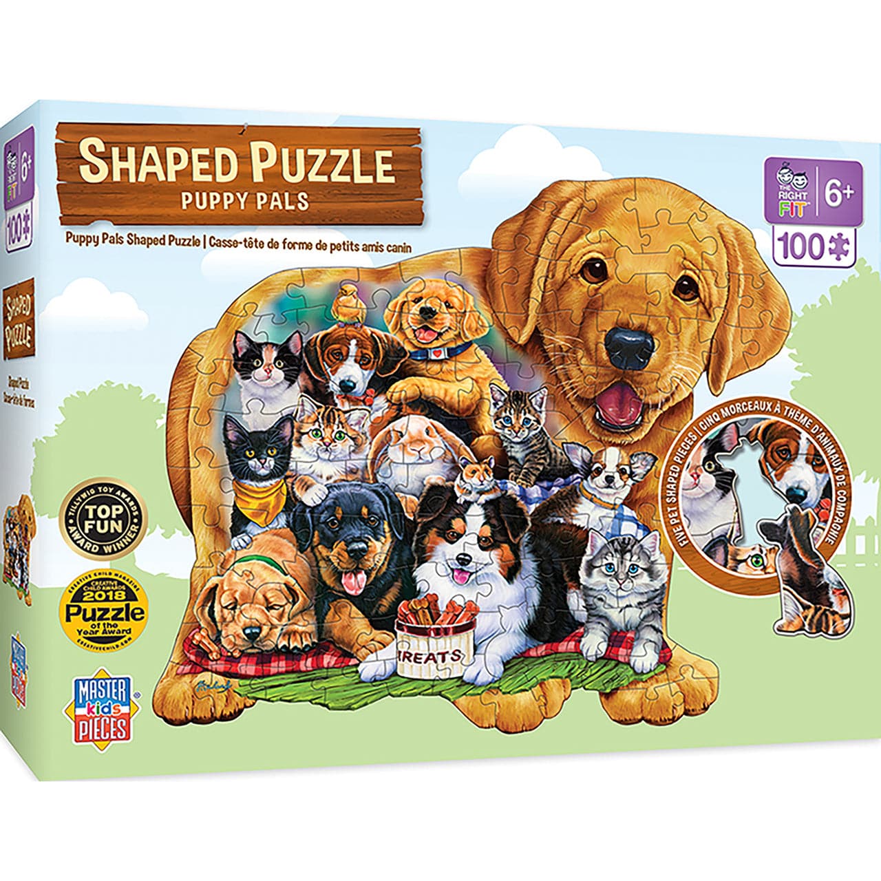 MasterPieces-Puppy Pals - 100 Piece Shaped Puzzle-11926-Legacy Toys