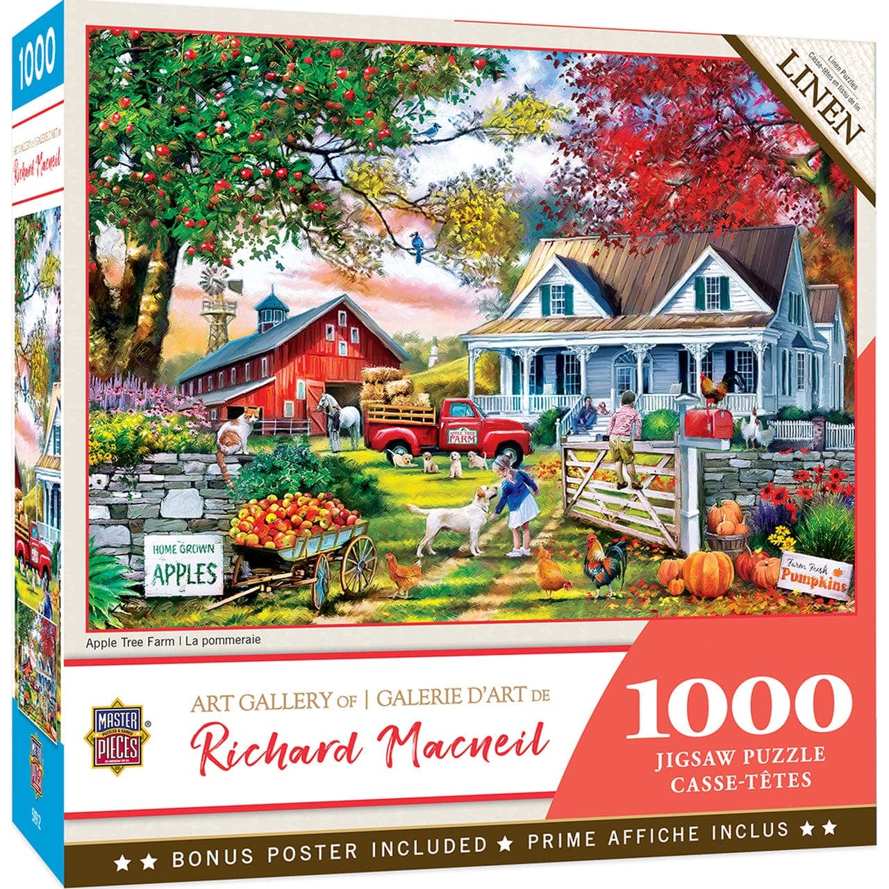 MasterPieces-Richard Macneil Art Gallery - Apple Tree Farm - 1000 Piece Puzzle-72166-Legacy Toys