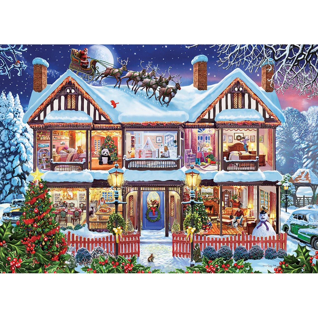 MasterPieces-Signature Collection Holiday - Home For The Holidays - 1000 Piece Puzzle-60798-Legacy Toys