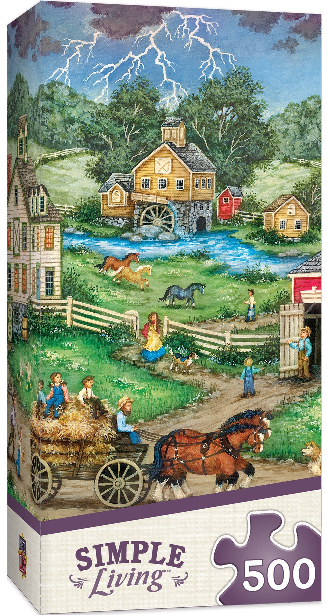 MasterPieces-Simple Living - 500 Piece Puzzle Assortment-32215-Racing the Storm-Legacy Toys