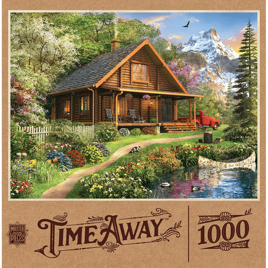 MasterPieces-Time Away - Mountain Retreat - 1000 Piece Puzzle-71750-Legacy Toys