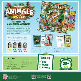 MasterPieces-World of Animals - Opoly Jr-42226-Legacy Toys