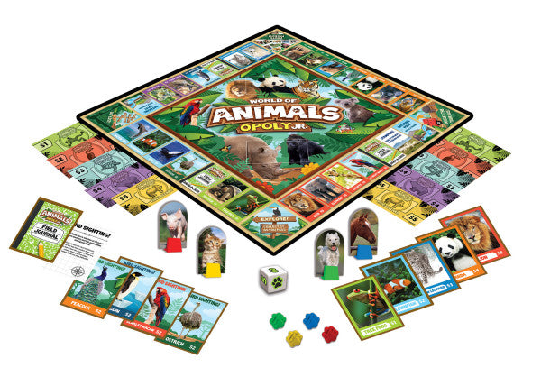 MasterPieces-World of Animals - Opoly Jr-42226-Legacy Toys