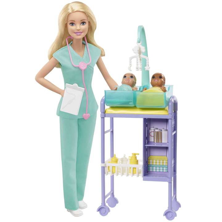 Mattel-Barbie Baby Doctor Doll-GKH23-Legacy Toys