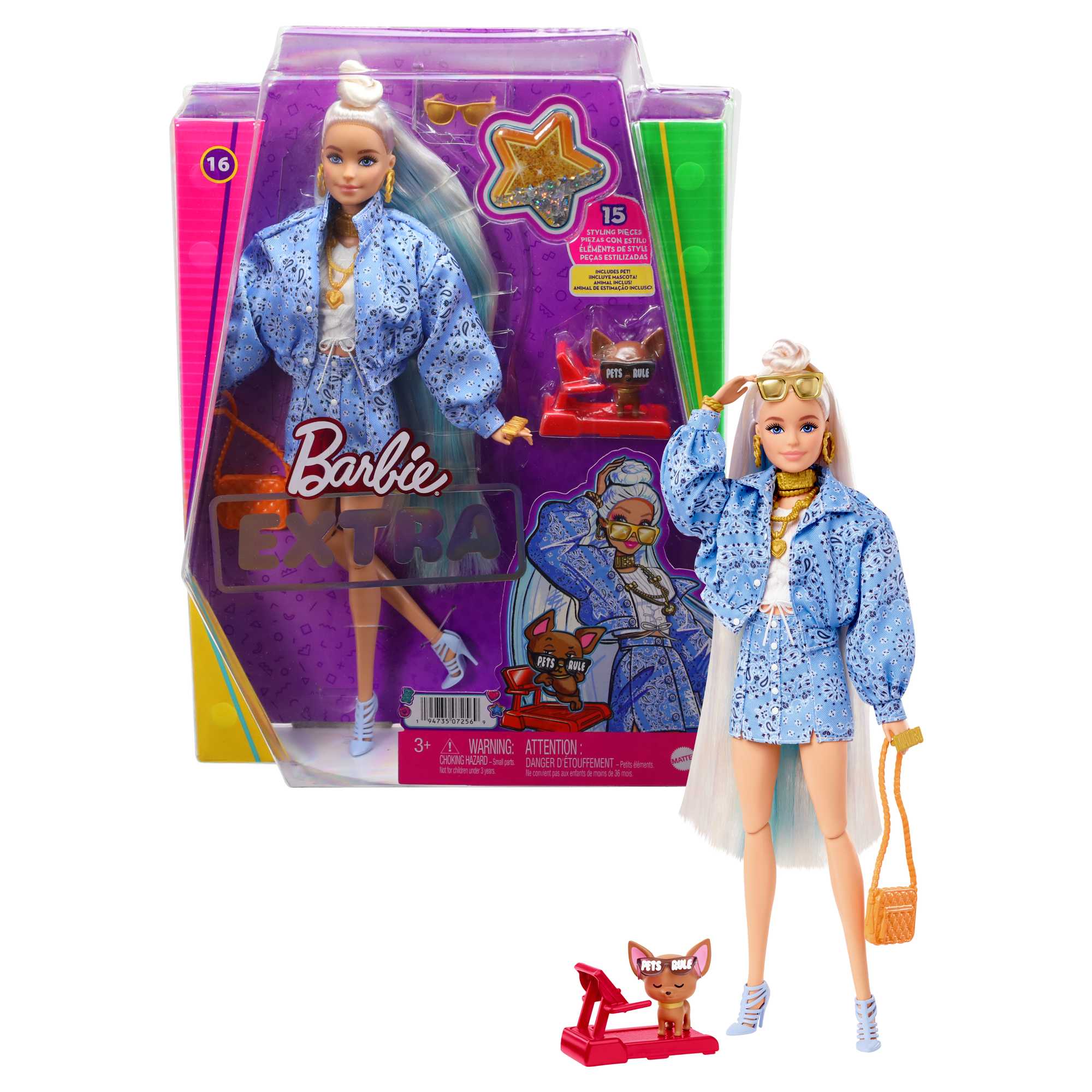 Mattel-Barbie Extra Doll - Style 16-HHN08-Legacy Toys