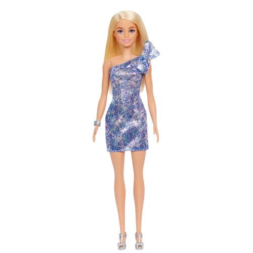 Mattel-Barbie Glitz Doll-GRB32-Blue Dress-Legacy Toys