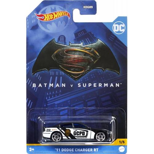 Mattel-Hot Wheels Batman Car-HDG99-Batman v Superman '11 Dodge Charger RT-Legacy Toys