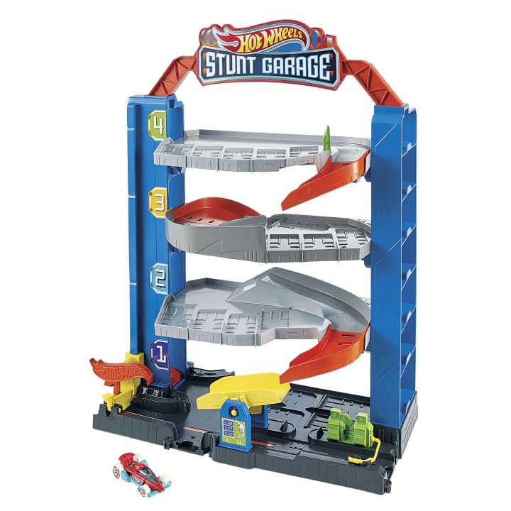 Mattel-Hot Wheels City Stunt Garage Playset-GNL70-Legacy Toys