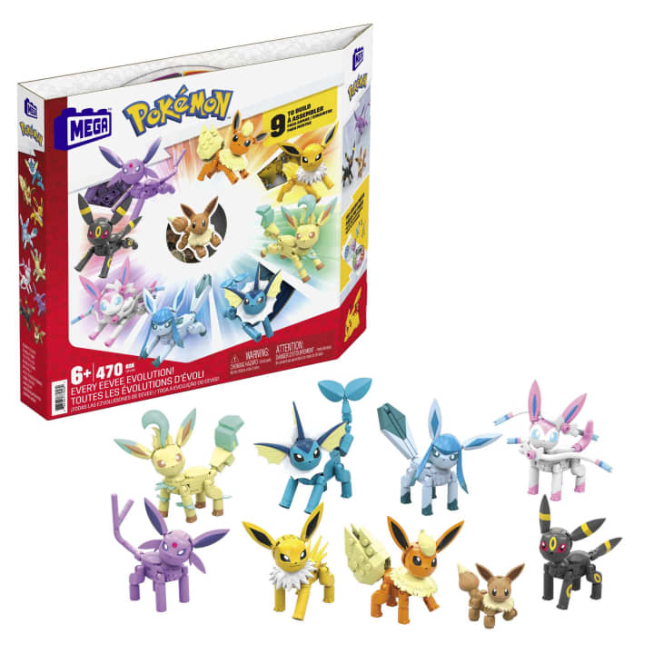 Mattel-MEGA Pokémon Action Figure Every Eevee Evolution-GFV85-Legacy Toys