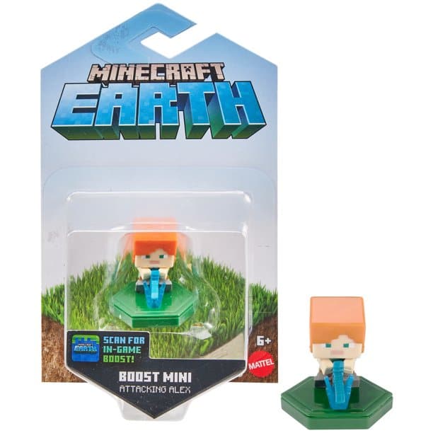 Mattel-Minecraft Earth Figure-GKT32-Attacking Alex-Legacy Toys
