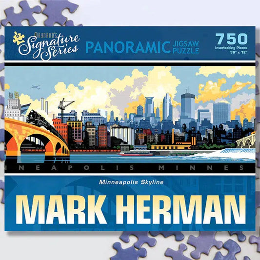 Maynards-Puzzle Twist - Minneapolis Skyline - 750 Piece Puzzle-20005-Legacy Toys