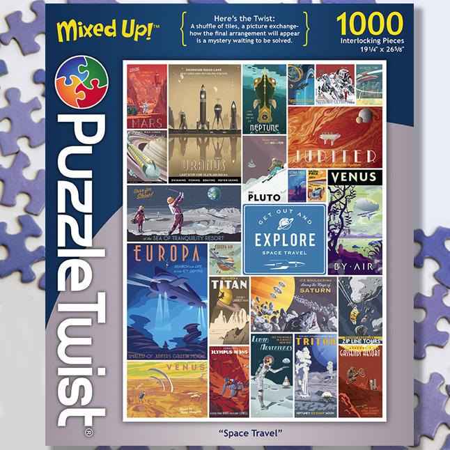 Maynards-Puzzle Twist - Space Travel - 1,000 Piece Puzzle-MA10607-Legacy Toys