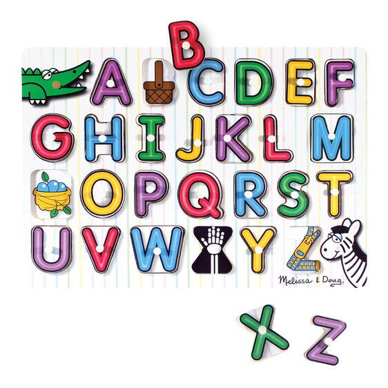 Melissa & Doug-Lift & See Peg Puzzle - Alphabet-3272-Legacy Toys