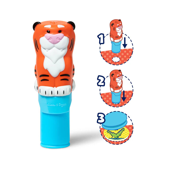 Melissa & Doug-Sticker WOW! Activity Pad & Sticker Stamper - Tiger-32014-Legacy Toys