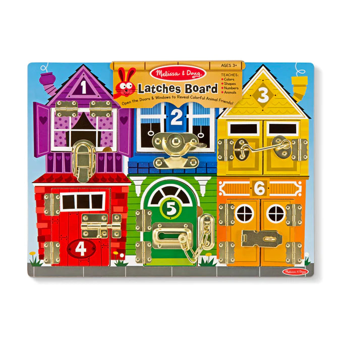 Melissa & Doug-Wooden Latches Board-3785-Legacy Toys