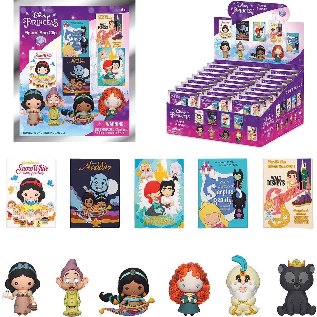 Monogram-3D Foam Collectible Bag Clips - Disney Princess Collection Series 37-86250-Legacy Toys