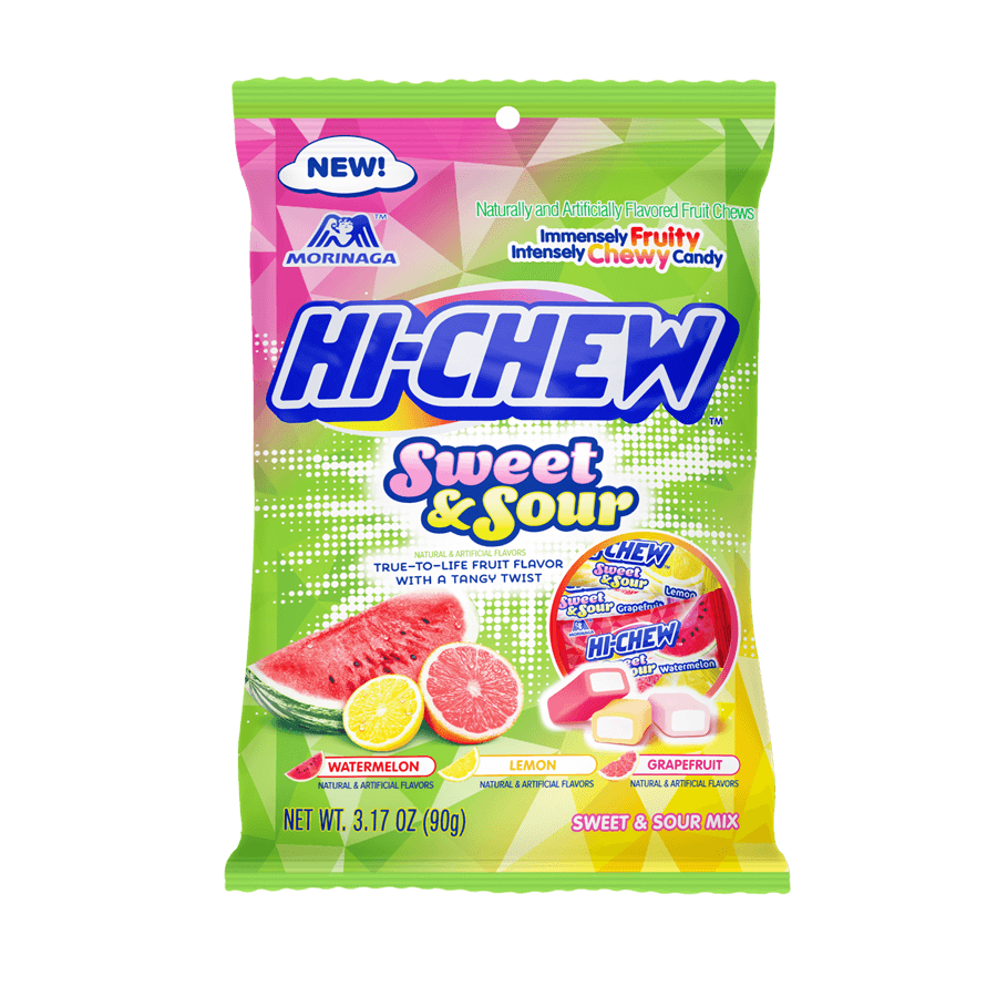 Morinaga-Hi-Chew Bag Sweet & Sour Mix - 3.17 oz. Peg Bag-45120-Legacy Toys