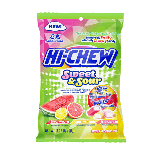 Morinaga-Hi-Chew Bag Sweet & Sour Mix - 3.17 oz. Peg Bag-45120-Legacy Toys