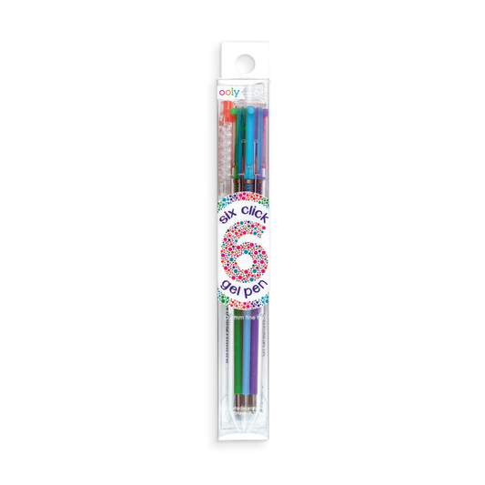 Ooly-6 Click Multi Color Gel Pen - Fine Tip-132-045-Legacy Toys