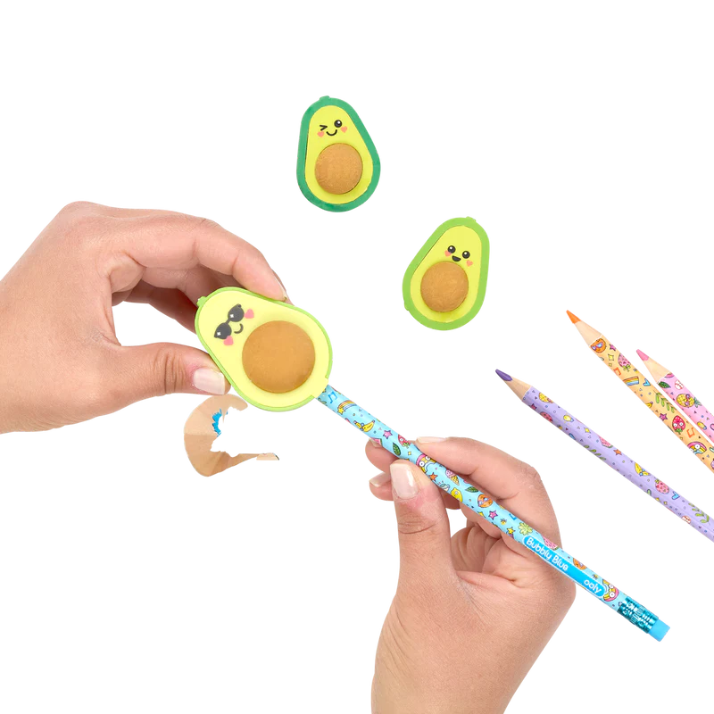 Ooly-Avocado Love Erasers & Sharpener-112-113-Legacy Toys