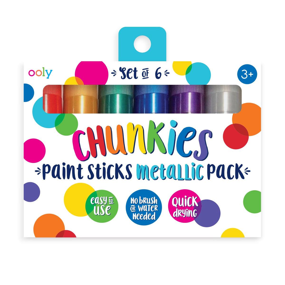 Ooly-Chunkies Paint Sticks - Metallic Pack Set of 6-126-015-Legacy Toys