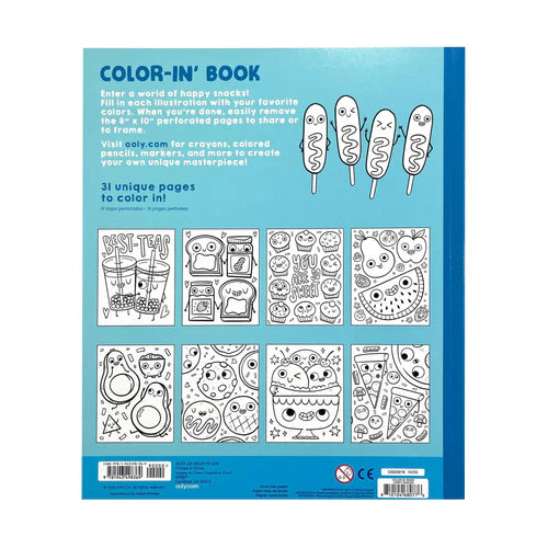 Ooly-Color In Book - Happy Snacks-118-306-Legacy Toys