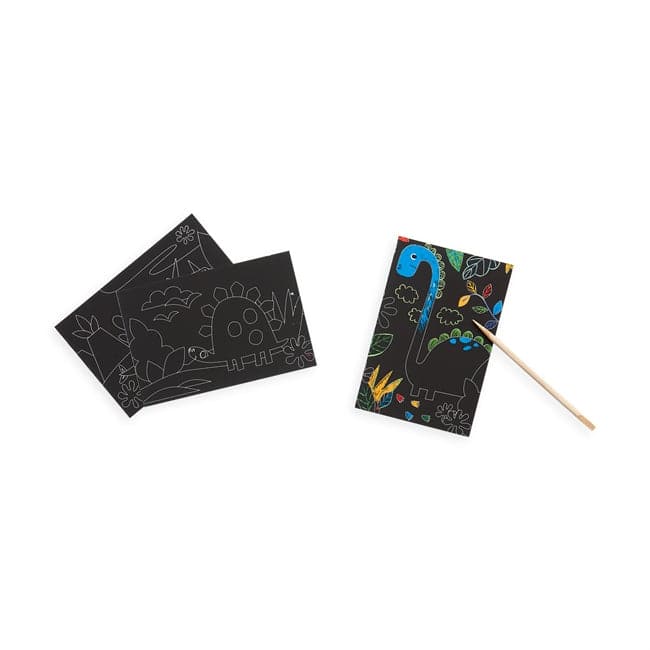 Ooly-Mini Kit Scratch and Scribble Scratch Art Kit - Dino Days-161-042-Legacy Toys