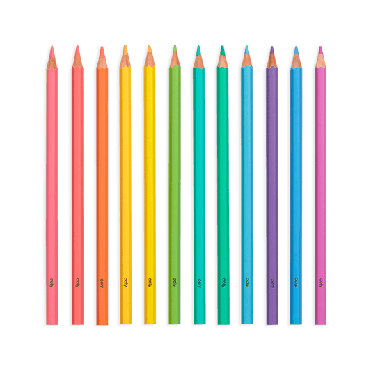 Ooly-Pastel Hues Colored Pencils - Set of 12-128-158-Legacy Toys