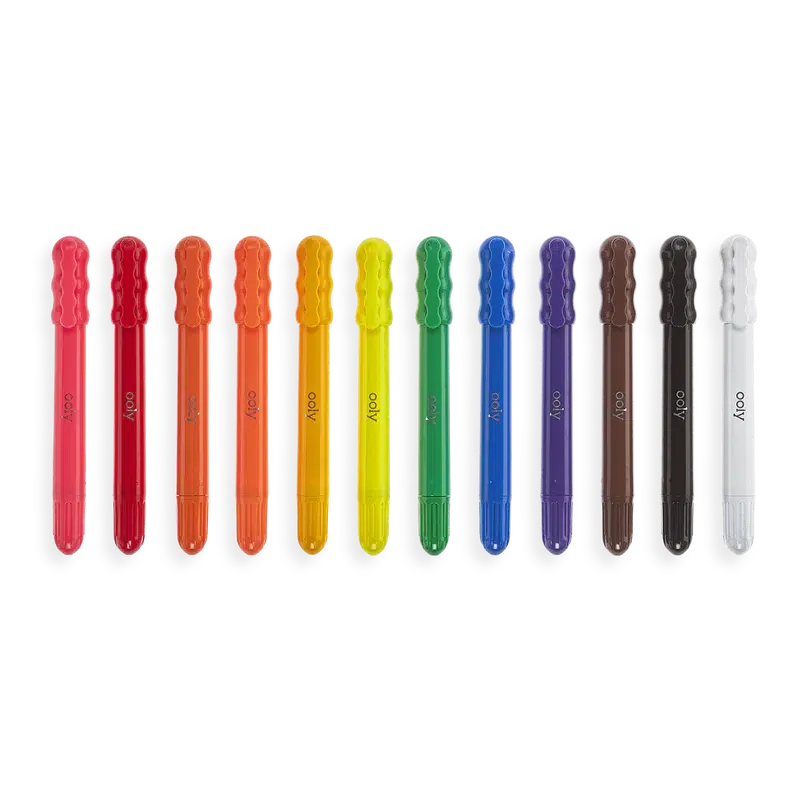 Ooly-Rainy Dayz Gel Crayons Set of 12-133-48-Legacy Toys