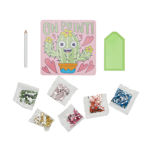 Ooly-Razzle Dazzle DIY Gem Art Kit: Cheery Cactus-161-082-Legacy Toys