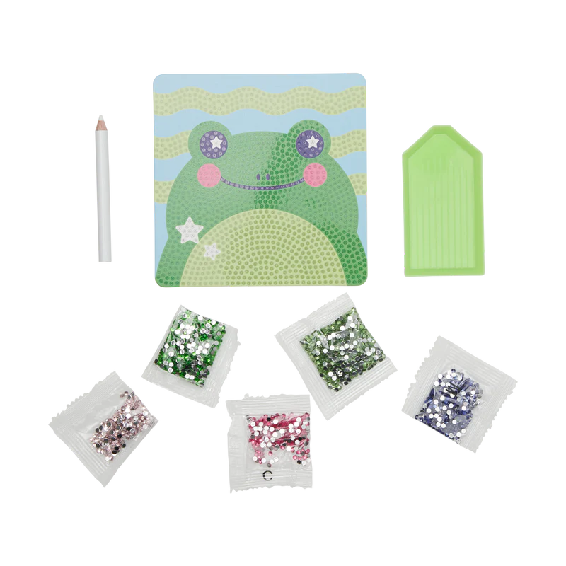 Ooly-Razzle Dazzle DIY Gem Art Kit: Funny Frog-161-087-Legacy Toys