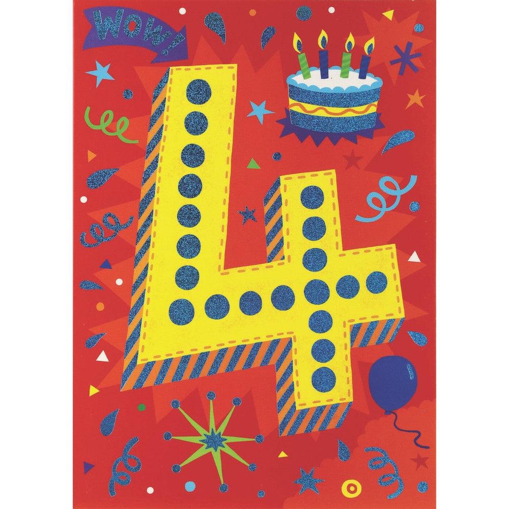 Peaceable Kingdom-Age 4 Lettering Foil Card-5183G-Legacy Toys