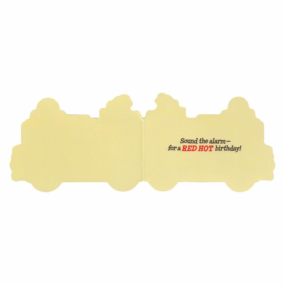 Peaceable Kingdom-Fire Truck Die Cut Birthday Card-11377-Legacy Toys