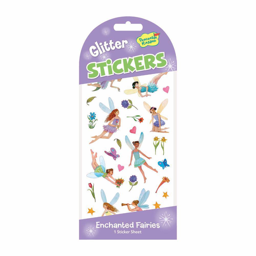 Peaceable Kingdom-Giltter Sticker Pack - Enchanted Fairies-STK40-Legacy Toys