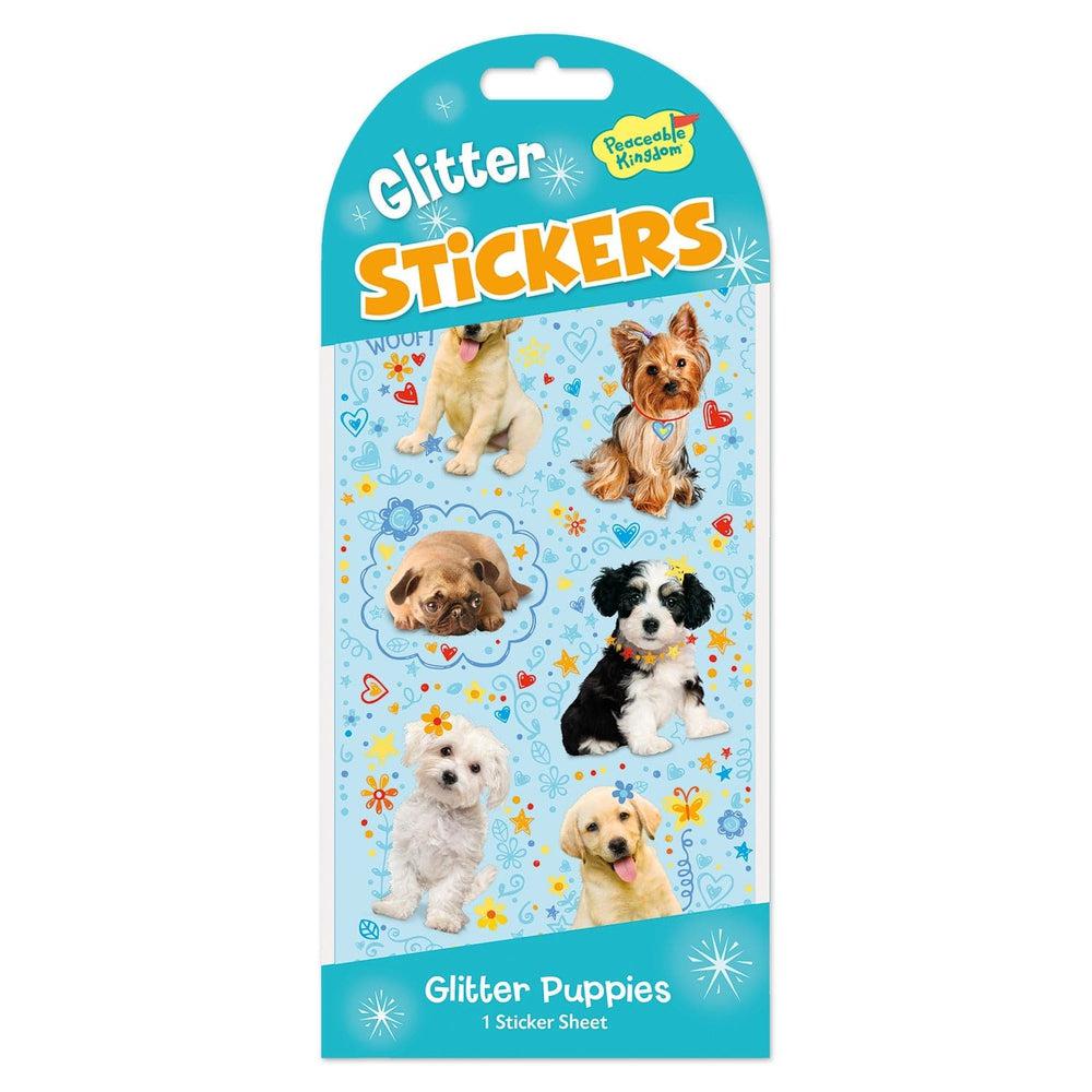 Peaceable Kingdom-Glitter Sticker Pack - Puppies-MIN10995-Legacy Toys