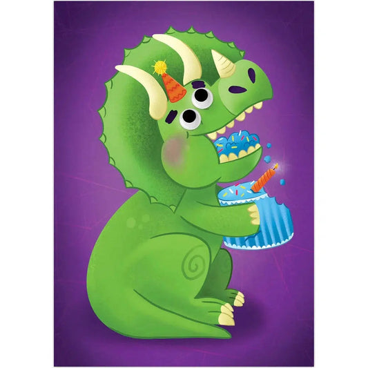 Peaceable Kingdom-Googly Eyes - Dinosaur Birthday Card-6108GE-Legacy Toys