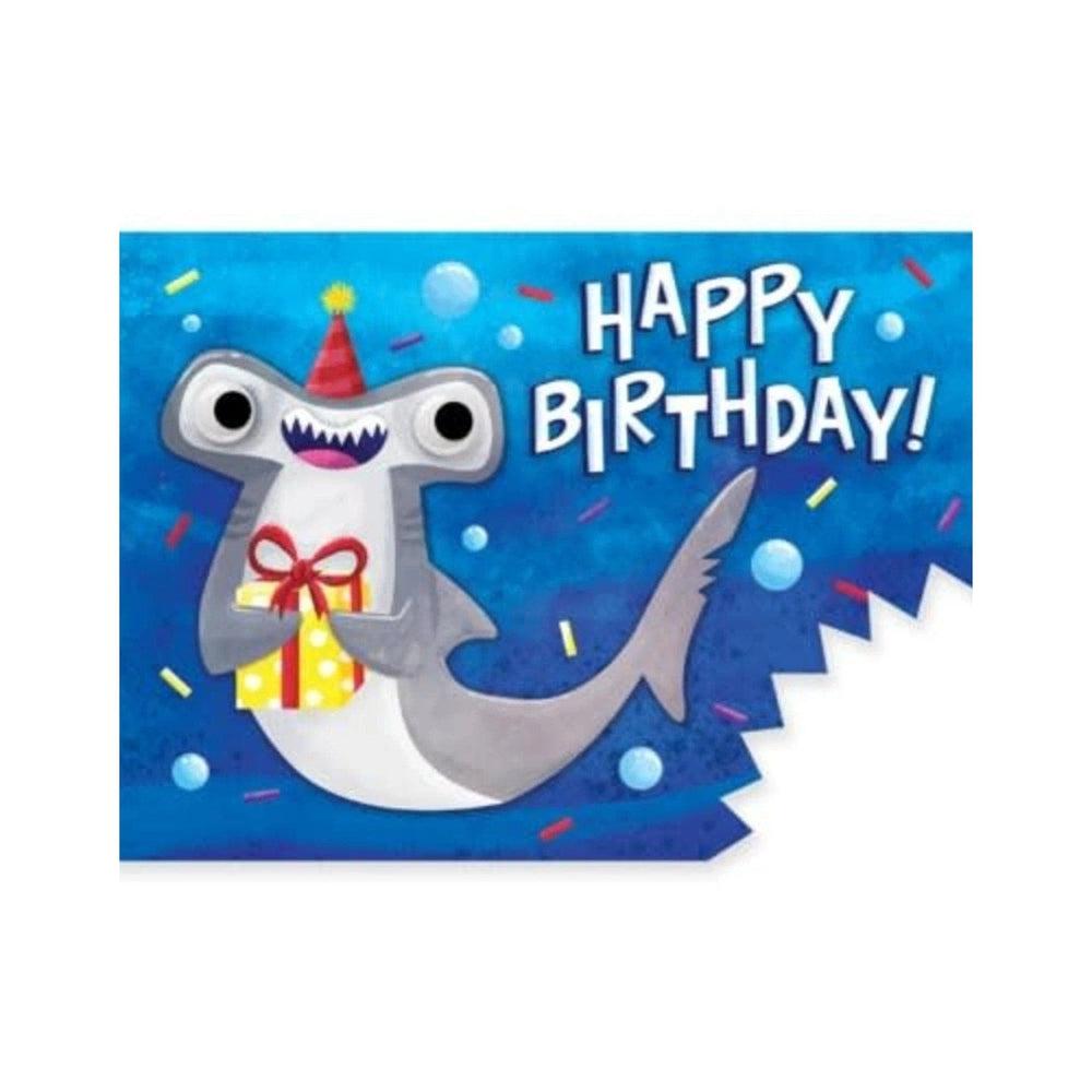 Peaceable Kingdom-Googly Eyes - Shark Birthday Card-6103GE-Legacy Toys