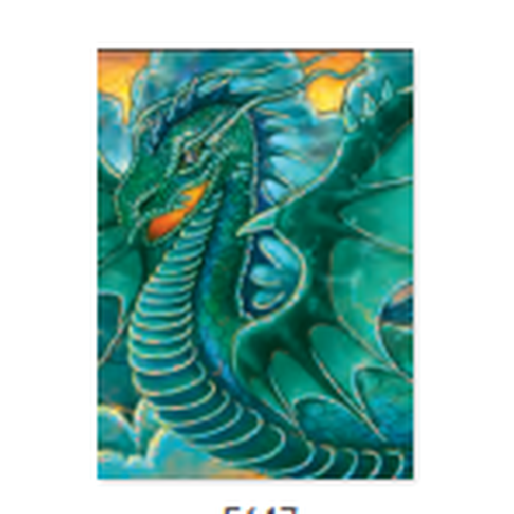 Peaceable Kingdom-Mini Card Enclosures-11035-Teal Dragon Foil-Legacy Toys