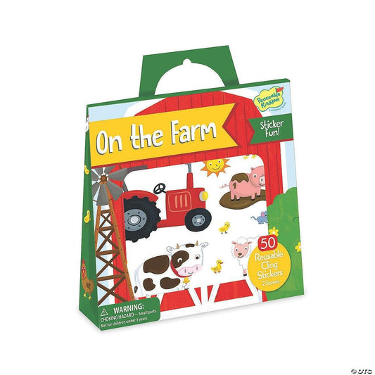 Peaceable Kingdom-On the Farm Reusable Sticker Tote-SP86-Legacy Toys