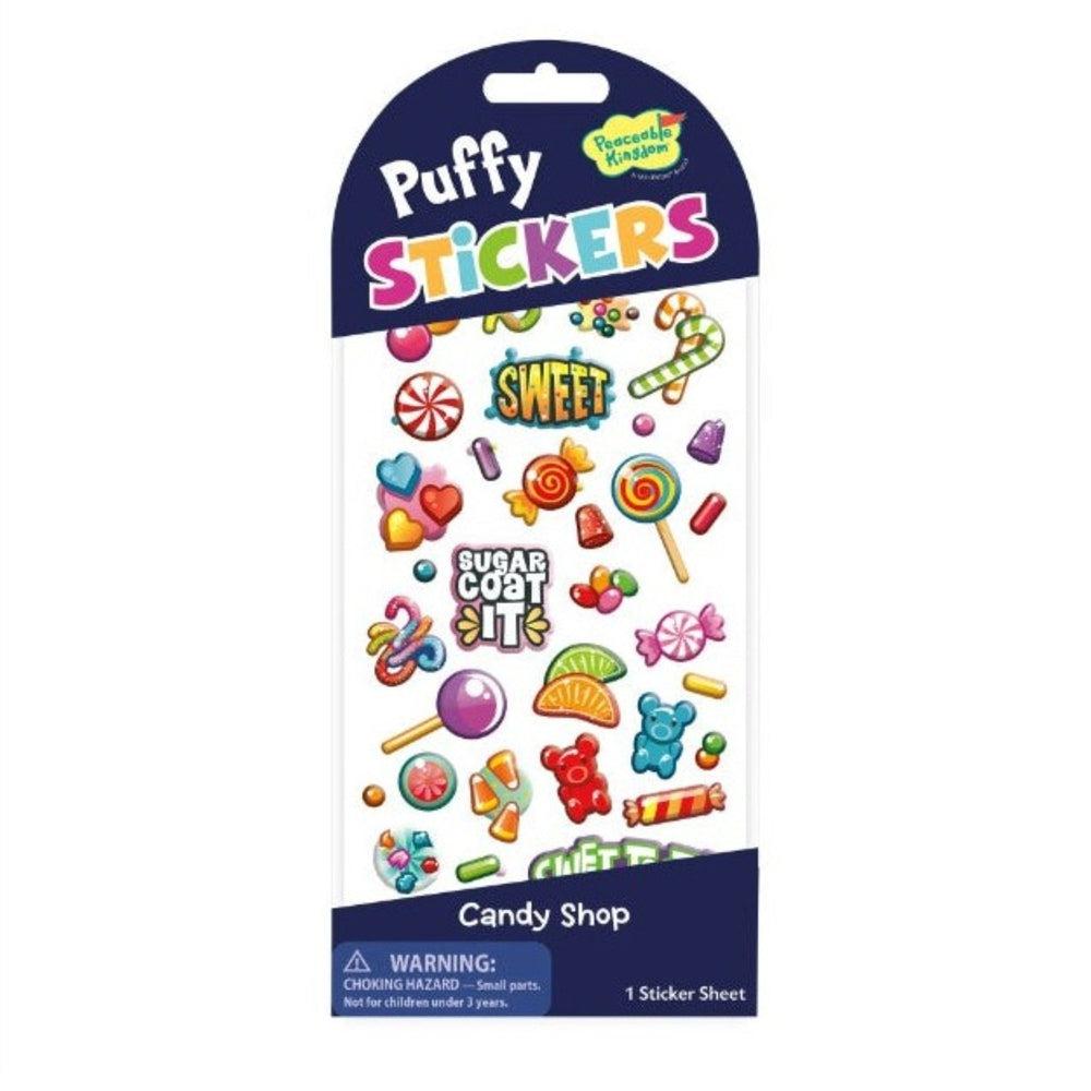 Peaceable Kingdom-Puffy Sticker Pack - Candy Shop-STK245-Legacy Toys