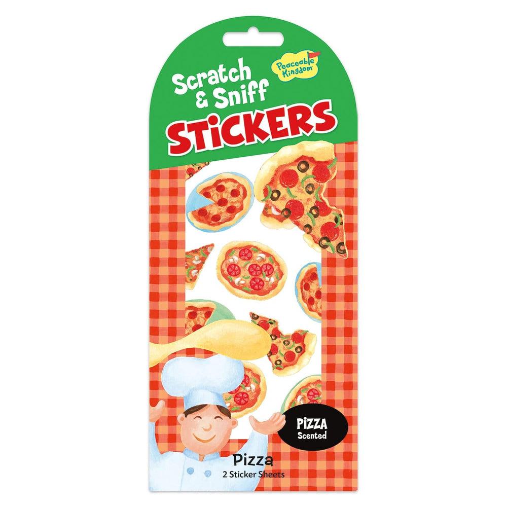 Peaceable Kingdom-Scratch and Sniff Sticker Pack-STK77-Pizza-Legacy Toys