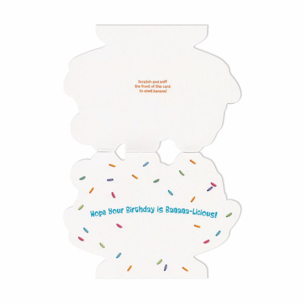 Peaceable Kingdom-Scratch & Sniff Birthday Card - Banana Split-5462SS-Legacy Toys