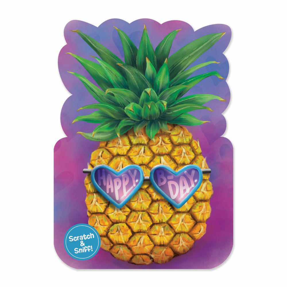 Peaceable Kingdom-Scratch & Sniff Birthday Card - Pineapple-6020SS-Legacy Toys