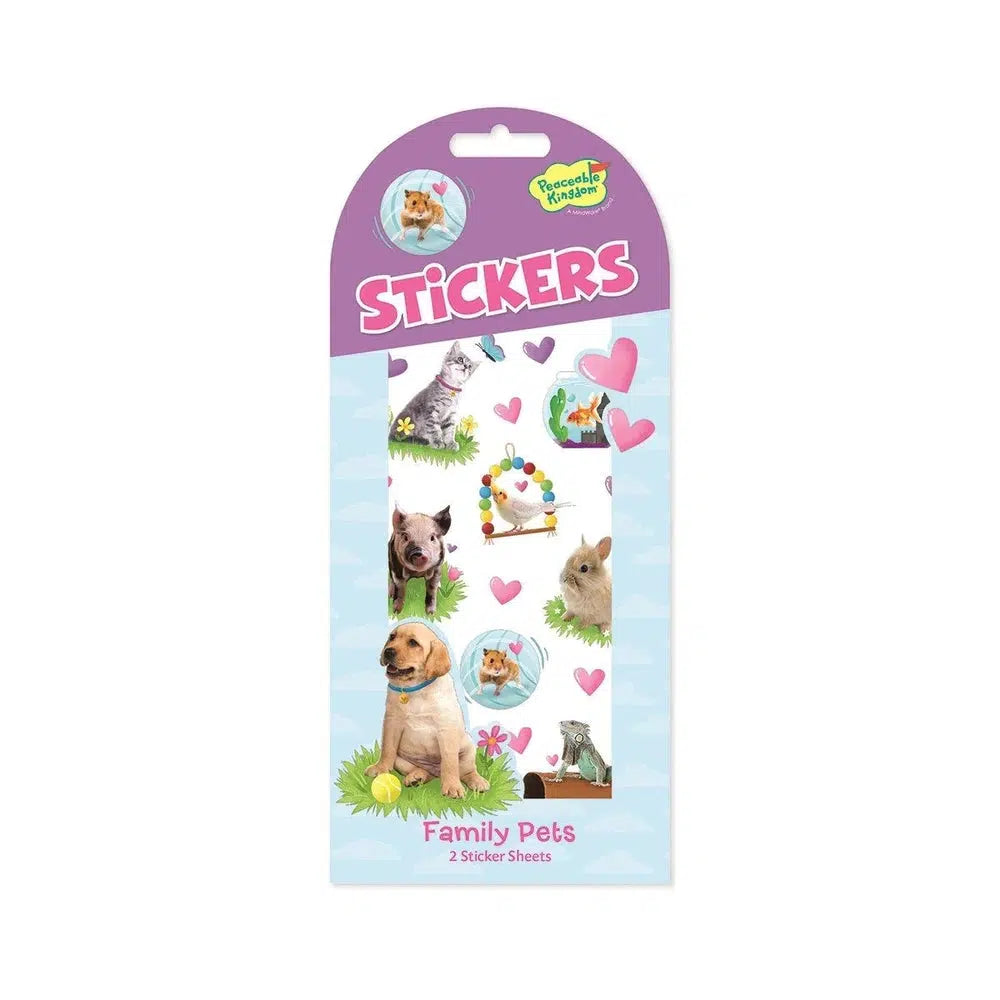 Peaceable Kingdom-Sticker Pack - Family Pets-STK237-Legacy Toys