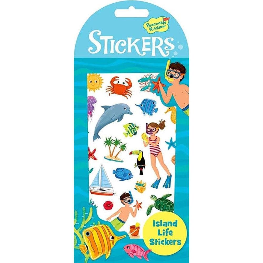 Peaceable Kingdom-Sticker Pack - Island Life-11651-Legacy Toys