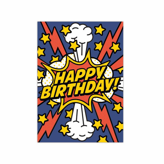 Peaceable Kingdom-Super Hero Foil Birthday Card-11091-Legacy Toys