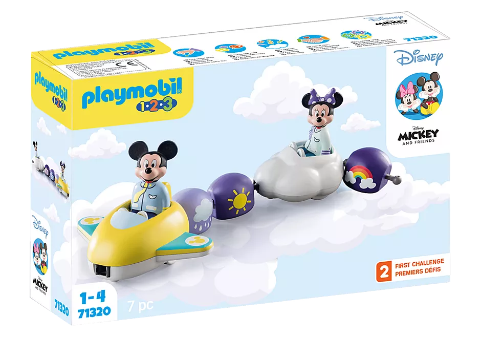 Playmobil-1.2.3. & Disney: Mickey & Minnie's Cloud Train-71320-Legacy Toys