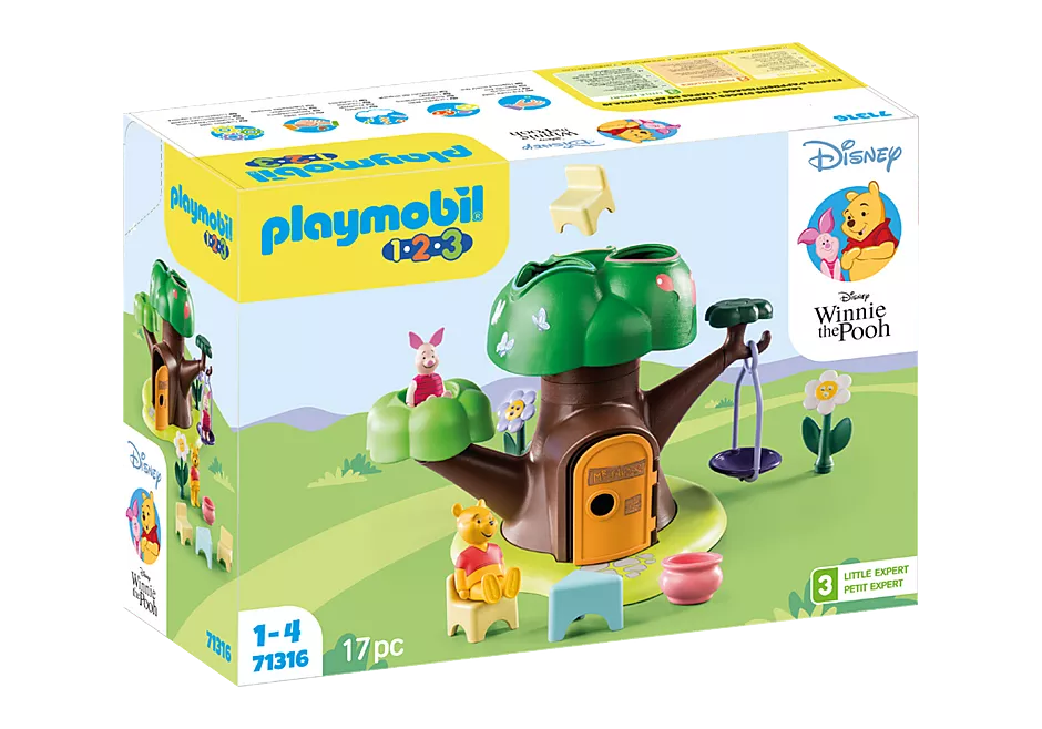 Playmobil-1.2.3. & Disney: Winnie the Pooh & Piglet's Treehouse-71316-Legacy Toys