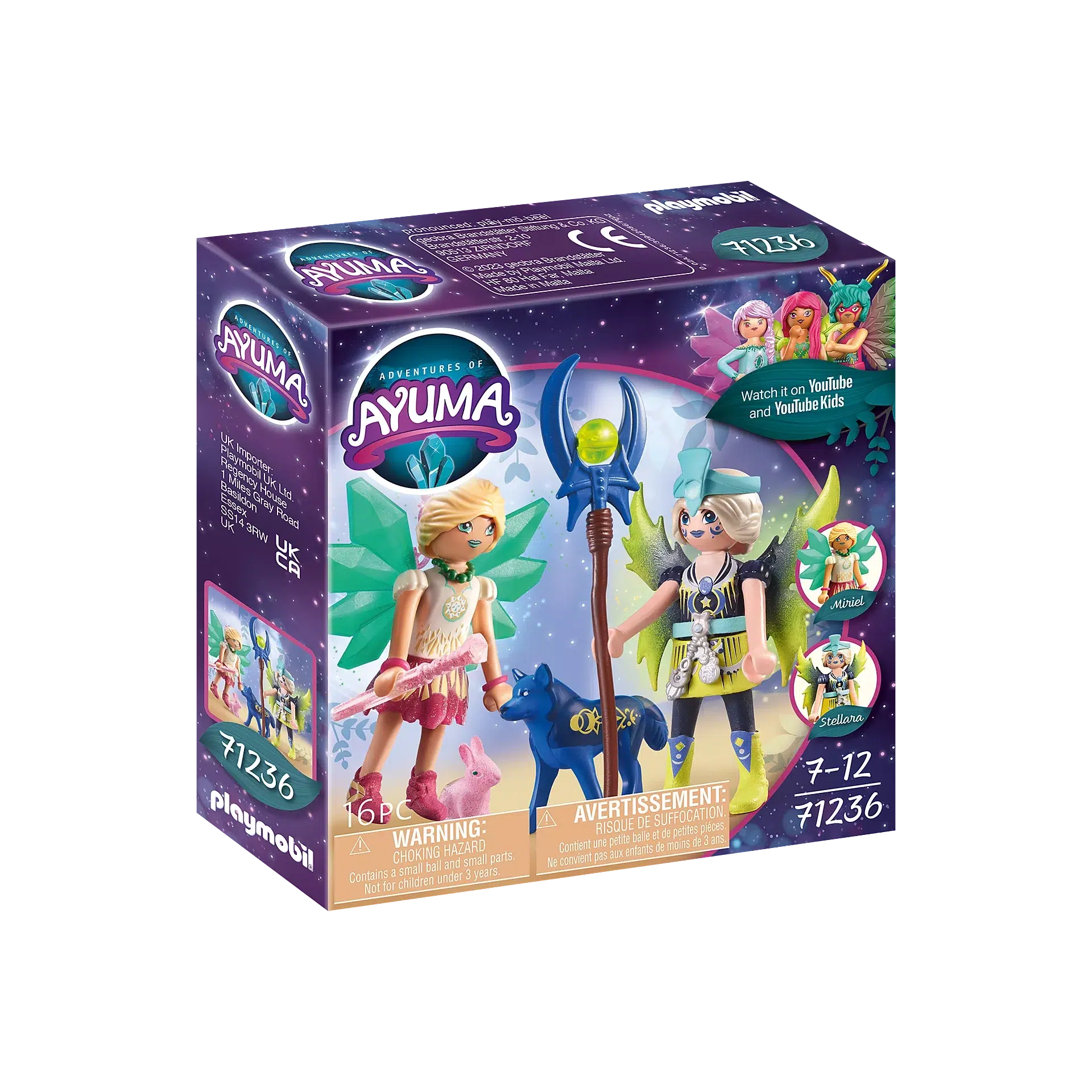 Playmobil-Adventures of Ayuma - Crystal and Moon Fairies with Soul Animals-71236-Legacy Toys